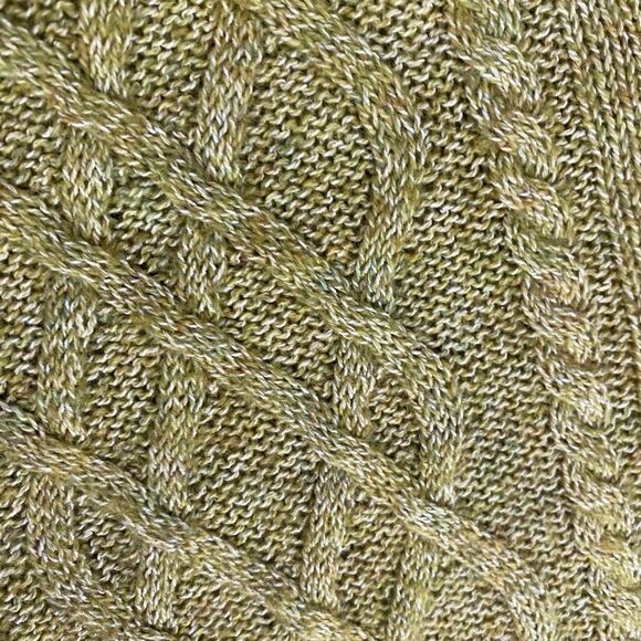 CJ Banks Sweater Womens 1X Green Textured Knit Cabin Nature Lightweight Office - Picture 14 of 15